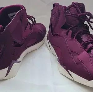 Nike Air Jordan True Flight Size 10.5 Mens Sneakers Bordeaux Burgundy Pre-Owned Air Jordan Nike True Flight Bordeaux Sail Basketball Shoes  main image 3